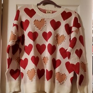 Pearl Heart Sweater